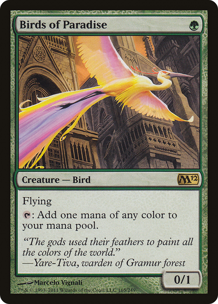 Birds of Paradise (M12-165) - Magic 2012 Foil