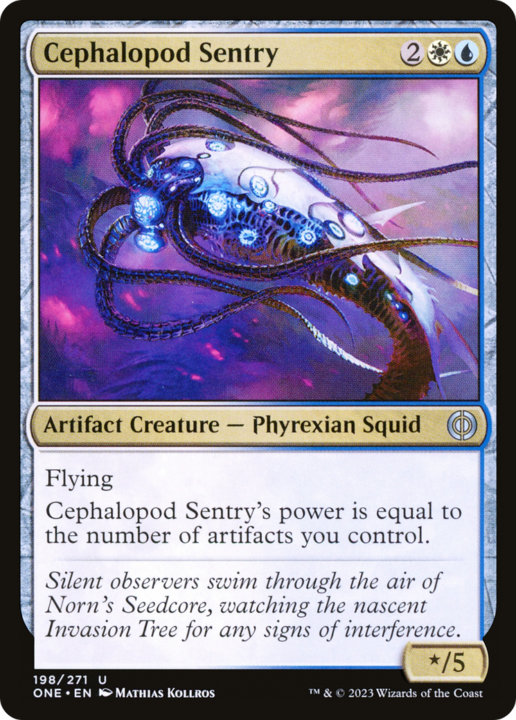 Cephalopod Sentry (ONE-198) - Phyrexia: All Will Be One Foil
