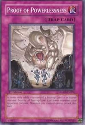 Proof of Powerlessness (RGBT-EN076) - Raging Battle 1st Edition