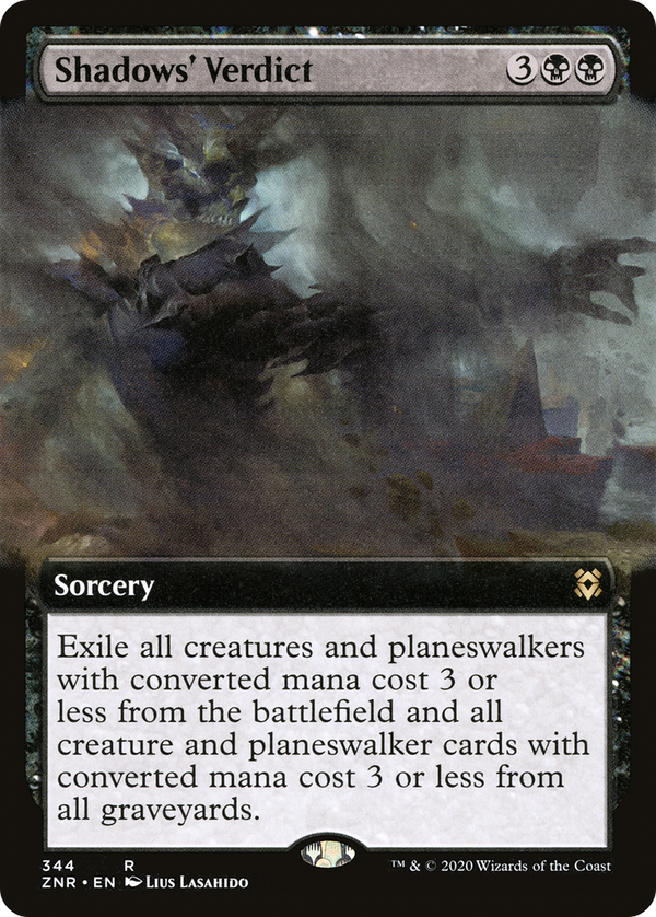 Shadows' Verdict (Extended Art) (ZNR-344) - Zendikar Rising: (Extended Art)