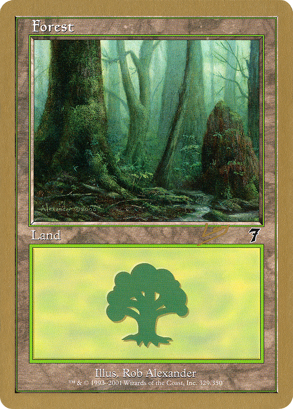 Forest (329) - 2002 Raphael Levy (7ED) (WCD-) - World Championship Decks 2002