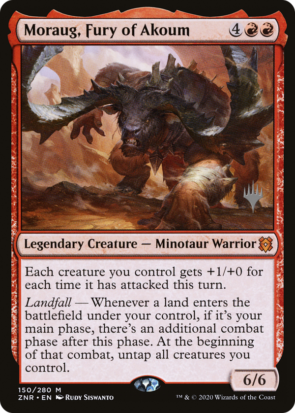 Moraug, Fury of Akoum (PPZNR-150) - Zendikar Rising Promos Foil