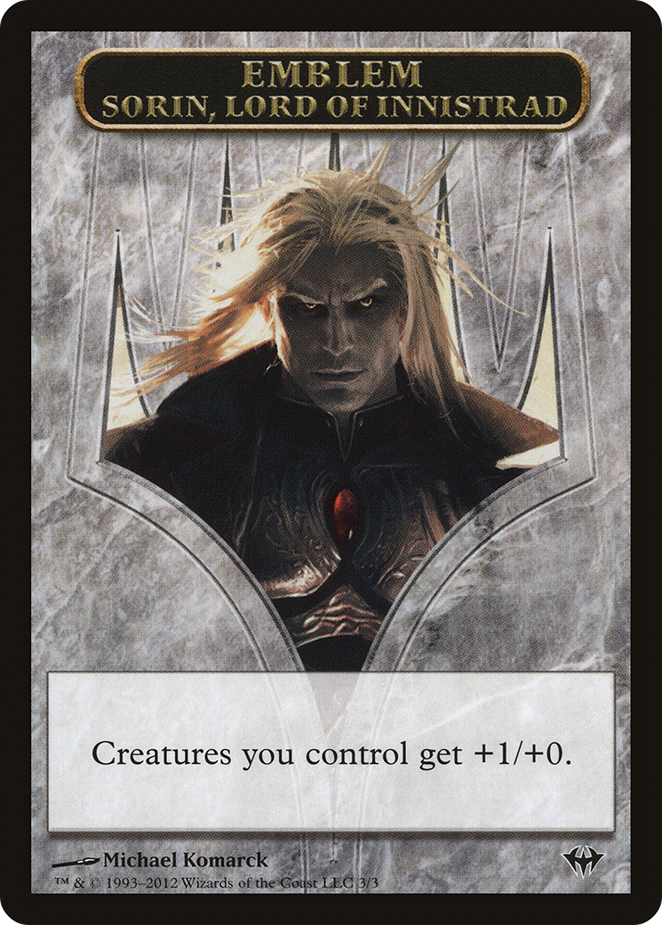 Emblem - Sorin, Lord of Innistrad (DKA-003) - Dark Ascension Tokens