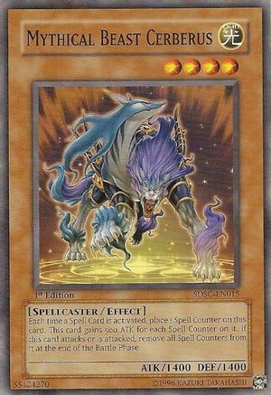 Mythical Beast Cerberus (SDSC-EN015) - Structure Deck: Spellcaster's Command 1st Edition