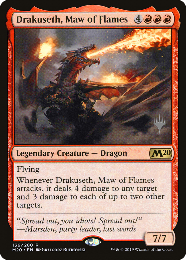 Drakuseth, Maw of Flames (PPM20-136) - Core Set 2020 Promos Foil