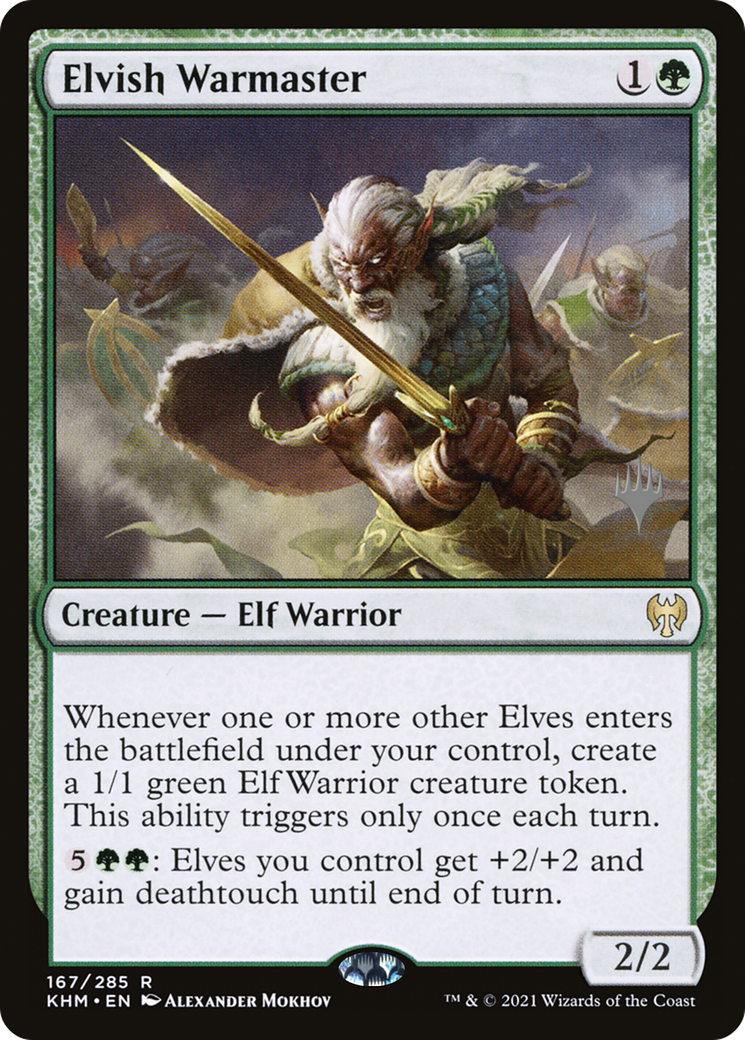 Elvish Warmaster (PPKHM-167) - Kaldheim Promos Foil
