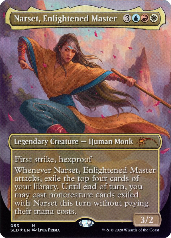 Narset, Enlightened Master (SLD-053) - Secret Lair Drop (Borderless) Foil