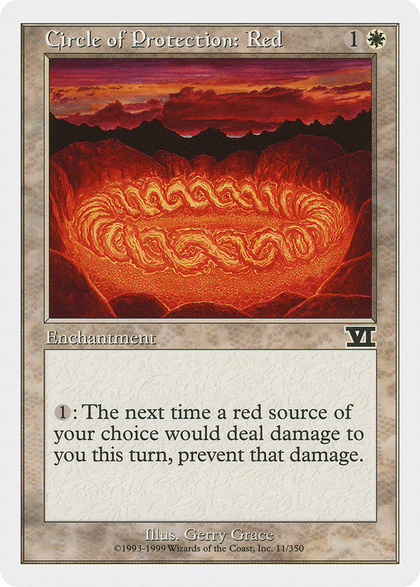 Circle of Protection: Red (6ED-011) - Classic Sixth Edition