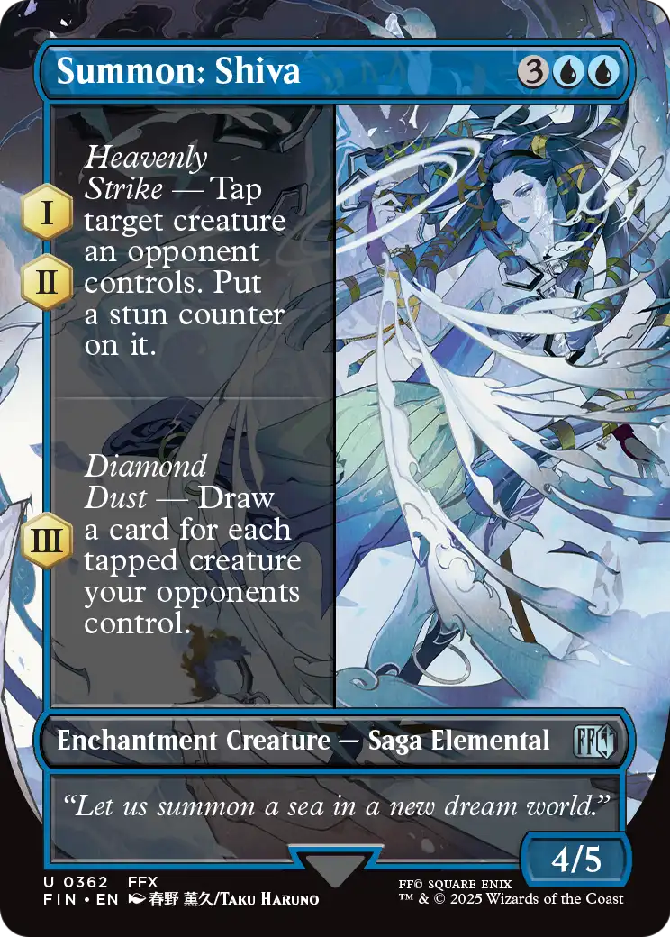 Summon: Shiva (Borderless) (FIN-362) - FINAL FANTASY: (enchantment)