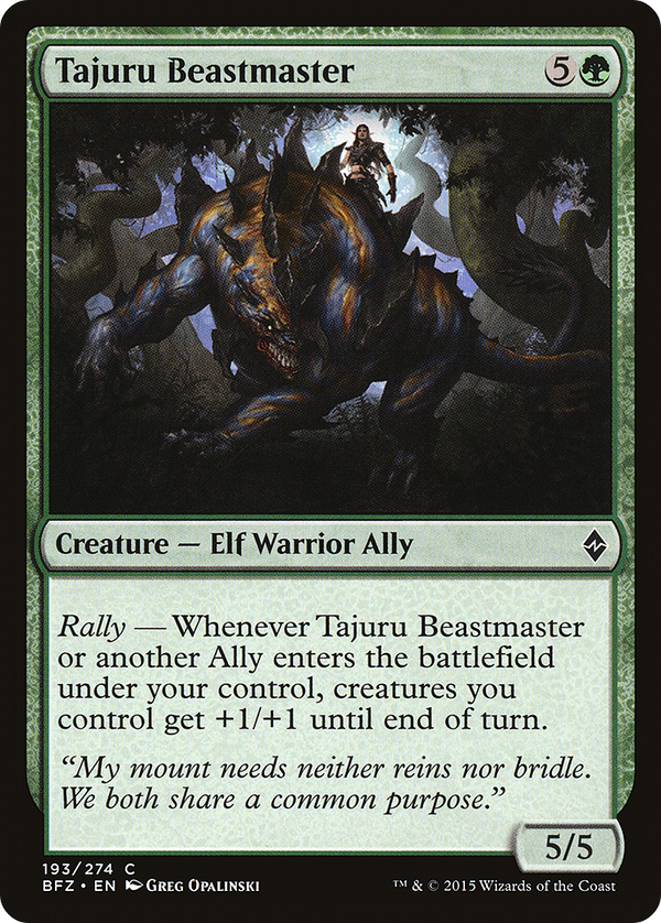 Tajuru Beastmaster (BFZ-193) - Battle for Zendikar Foil