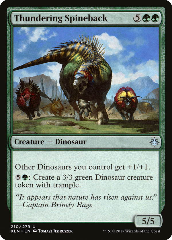 Thundering Spineback (XLN-210) - Ixalan Foil