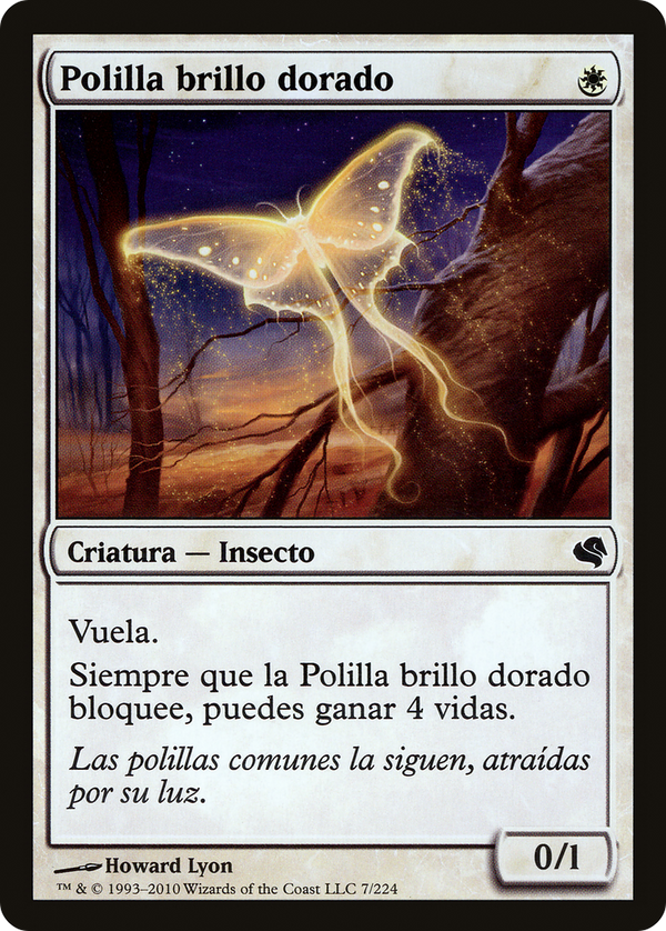 Goldenglow Moth (Spanish) - "Polilla brillo dorado" (PS11-007) - Salvat 2011