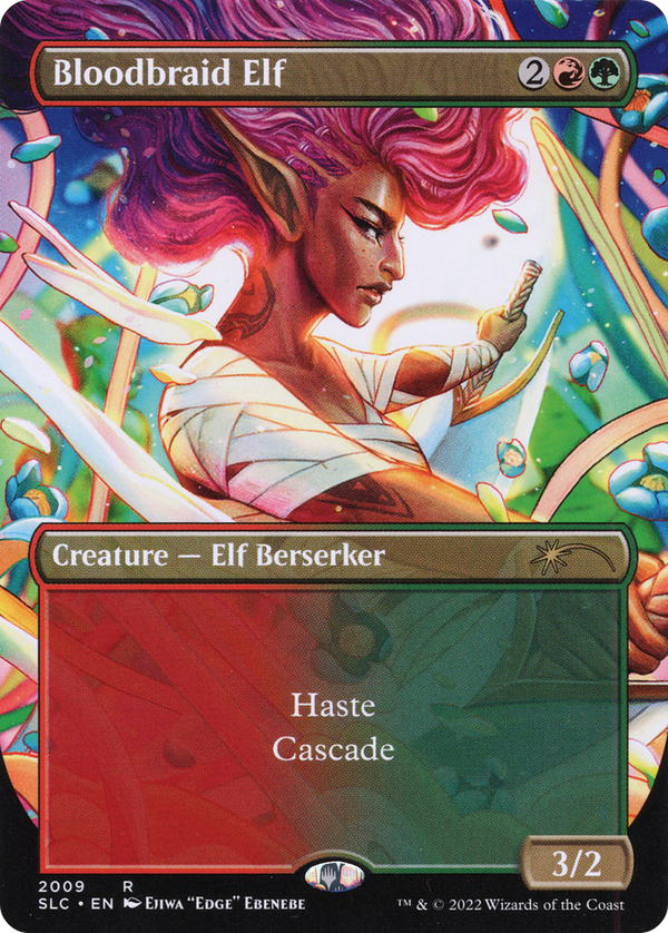 Bloodbraid Elf (SLC-2009) - Secret Lair Countdown Kit (Borderless)