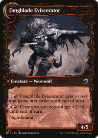 Fangblade Brigand (Showcase) (MID-292) - Innistrad: Midnight Hunt: (Showcase, Double Faced Transform) Foil