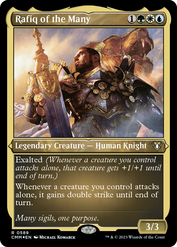 Rafiq of the Many (Foil Etched) (CMM-589) - Commander Masters Foil