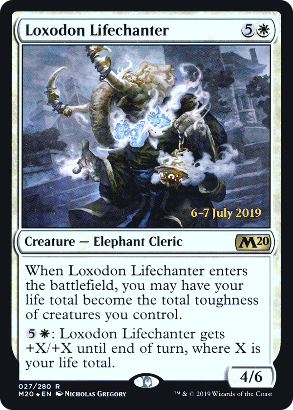 Loxodon Lifechanter (PRE-027) - Core Set 2020 Promos Foil