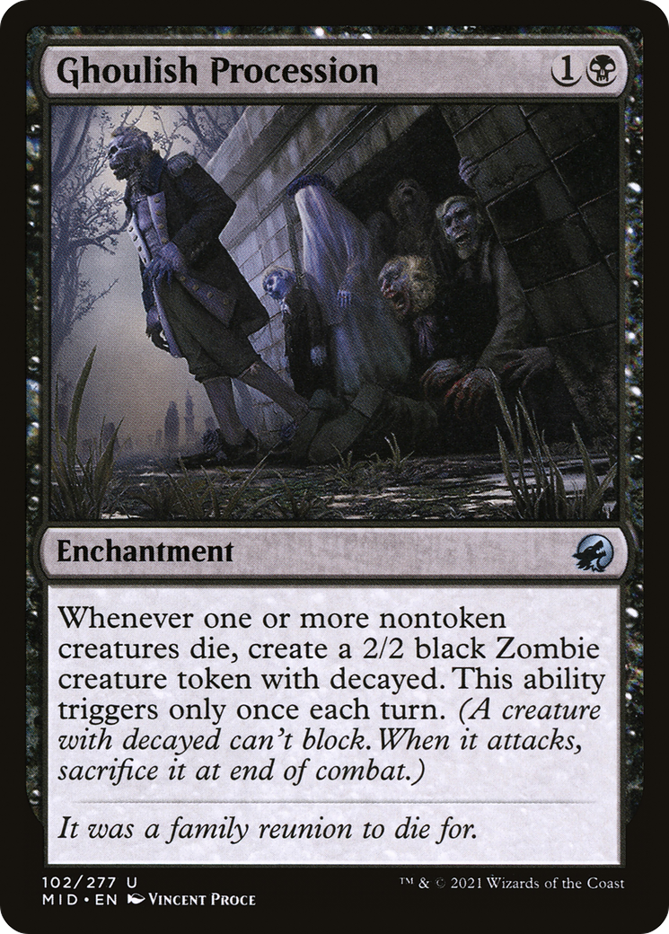 Ghoulish Procession (MID-102) - Innistrad: Midnight Hunt Foil