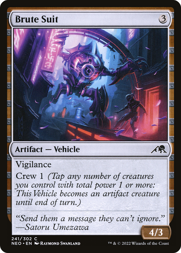 Brute Suit (NEO-241) - Kamigawa: Neon Dynasty Foil