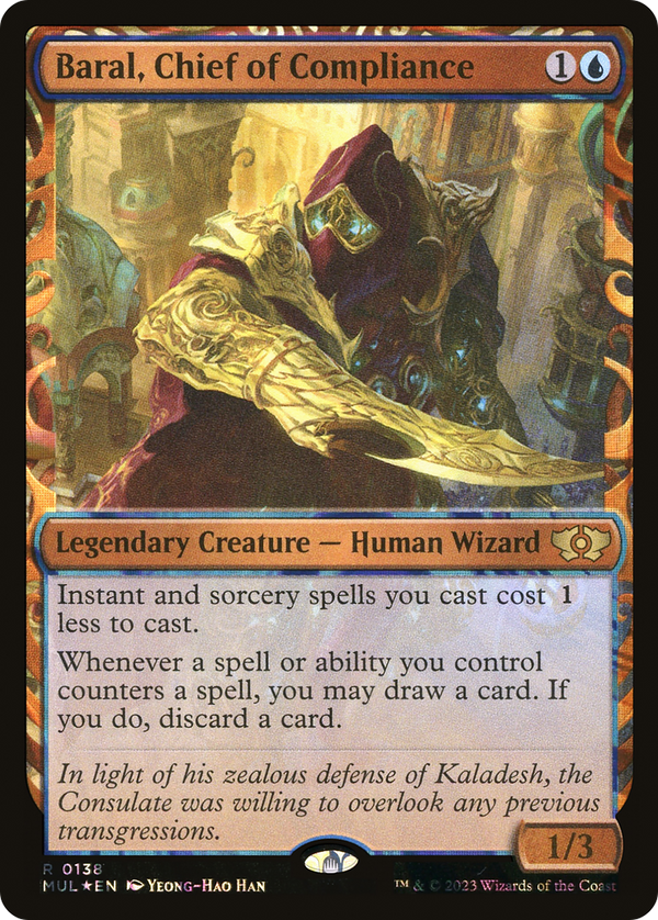 Baral, Chief of Compliance (Halo Foil) (MUL-138) - Multiverse Legends: (Showcase) Foil