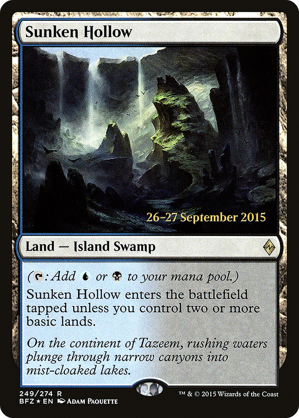 Sunken Hollow (PRE-249) - Battle for Zendikar Promos Foil