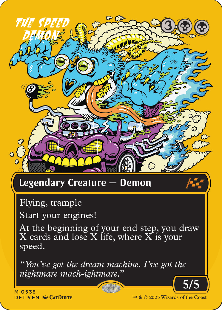 The Speed Demon (Borderless) (First-Place Foil) (DFT-538) - Aetherdrift Foil