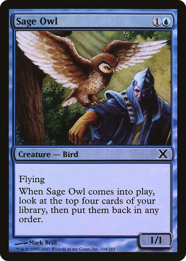 Sage Owl (10E-104★) - Tenth Edition Foil