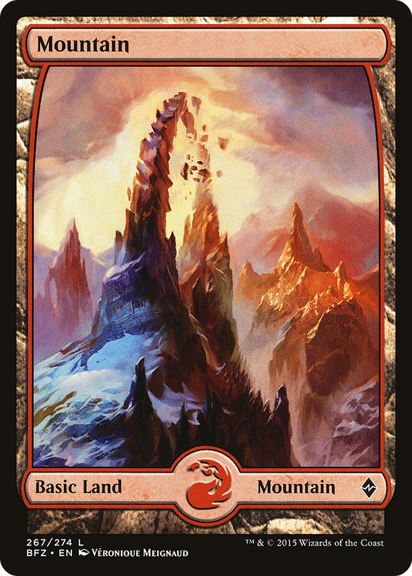 Mountain (267) - Full Art (BFZ-267) - Battle for Zendikar