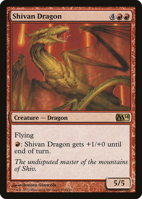 Shivan Dragon (M14-154) - Magic 2014 Foil