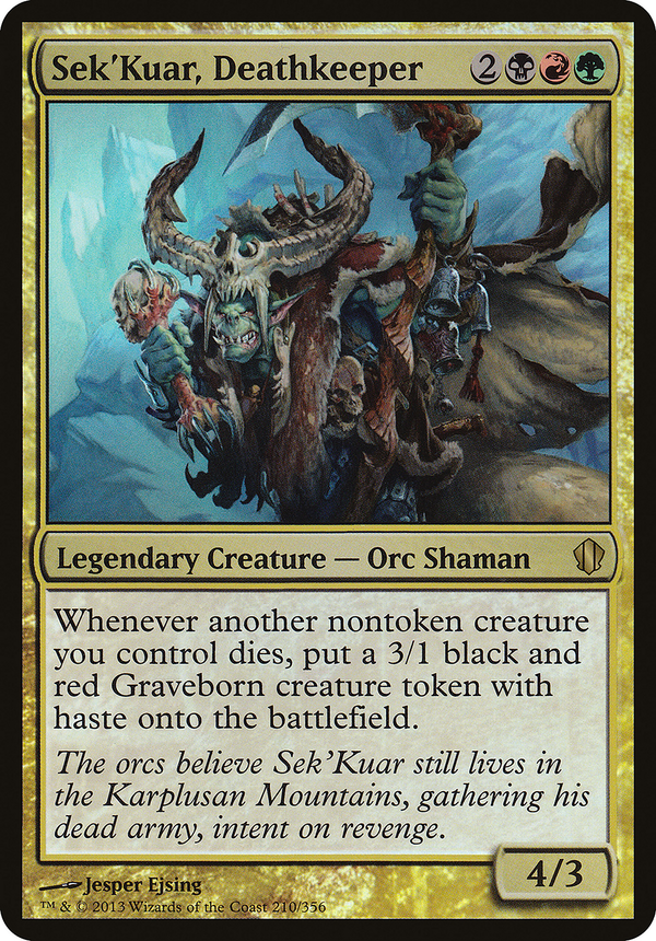 Sek'Kuar, Deathkeeper (Commander 2013) (OVER-210) - Commander 2013 Oversized Foil