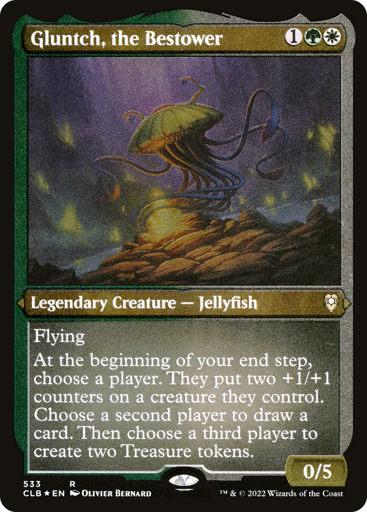 Gluntch, the Bestower (Foil Etched) (CLB-533) - Commander Legends: Battle for Baldur's Gate Foil