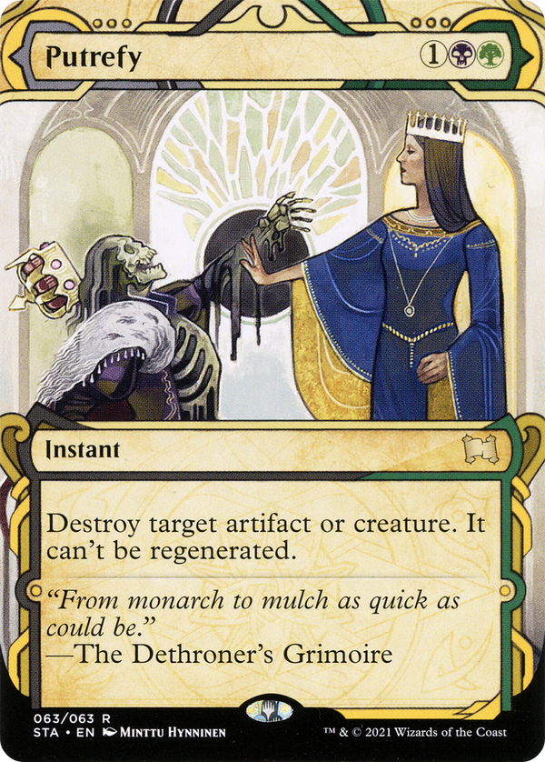 Putrefy (STA-063) - Strixhaven Mystical Archive: (Showcase) (Borderless) Foil