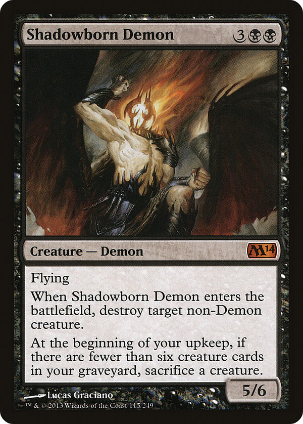 Shadowborn Demon (M14-115) - Magic 2014 Foil