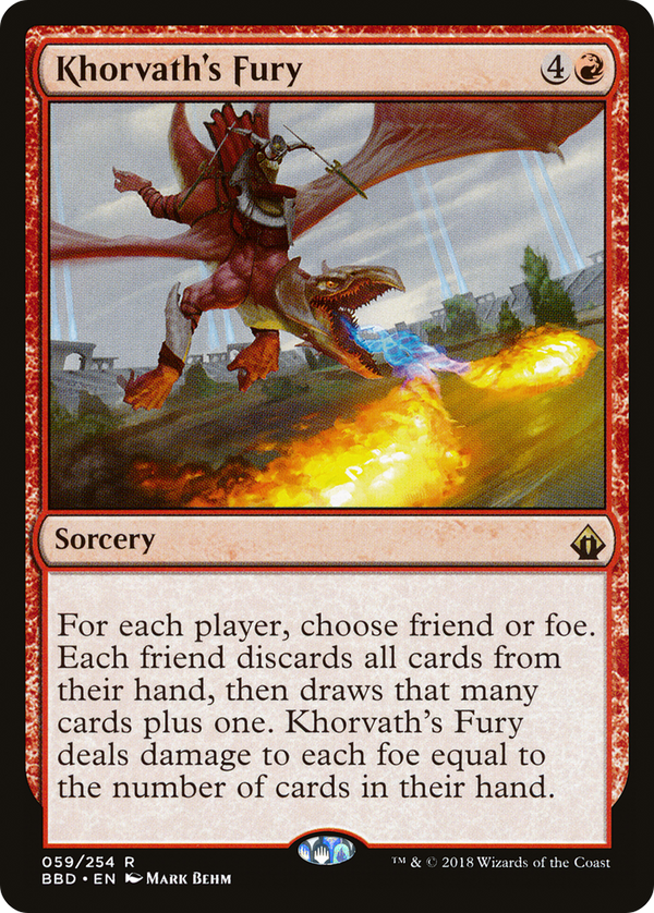 Khorvath's Fury (BBD-059) - Battlebond Foil