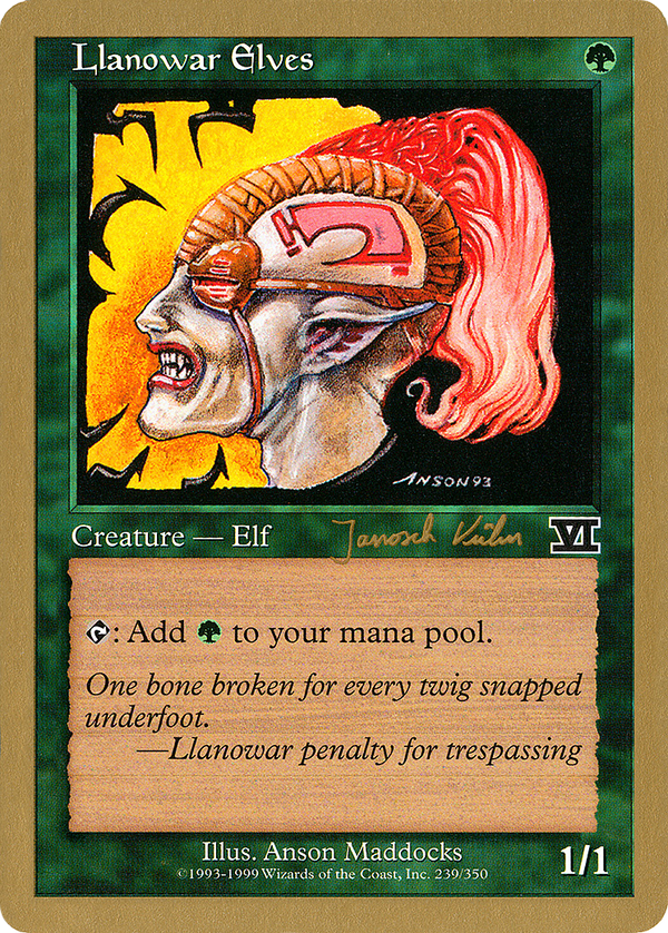 Llanowar Elves - 2000 Janosch Kuhn (6ED) (WCD-) - World Championship Decks 2000