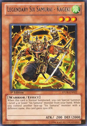 Legendary Six Samurai - Kageki (STOR-EN022) - Storm of Ragnarok Unlimited
