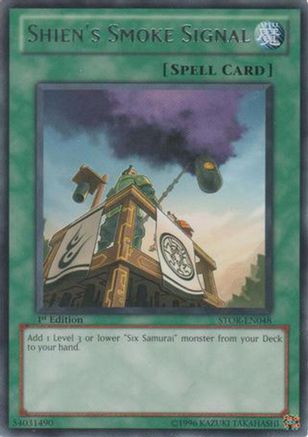 Shien's Smoke Signal (STOR-EN048) - Storm of Ragnarok 1st Edition