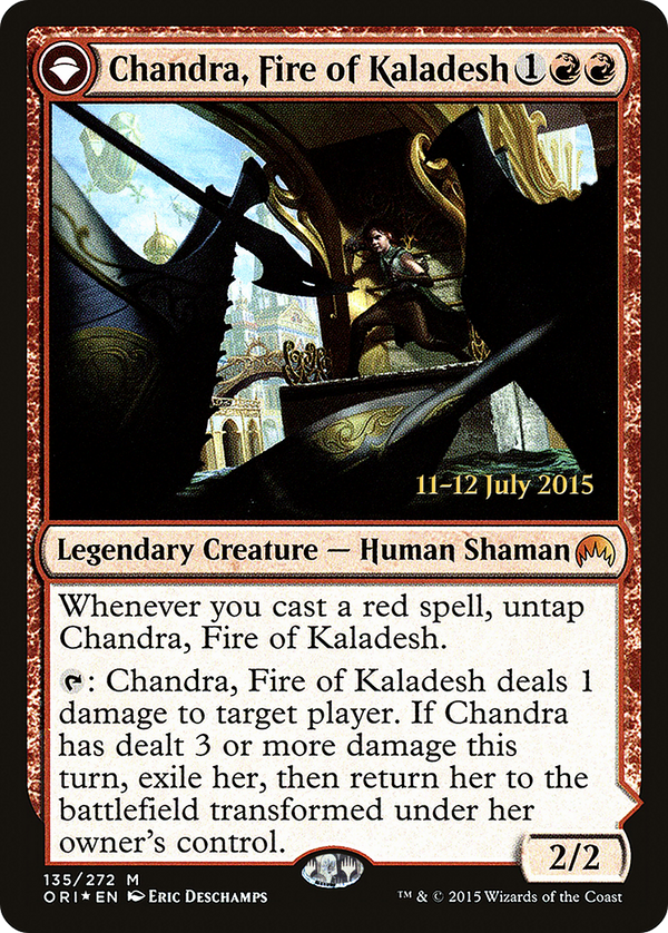Chandra, Fire of Kaladesh (PRE-135) - Magic Origins Promos: (originpwdfc) Foil