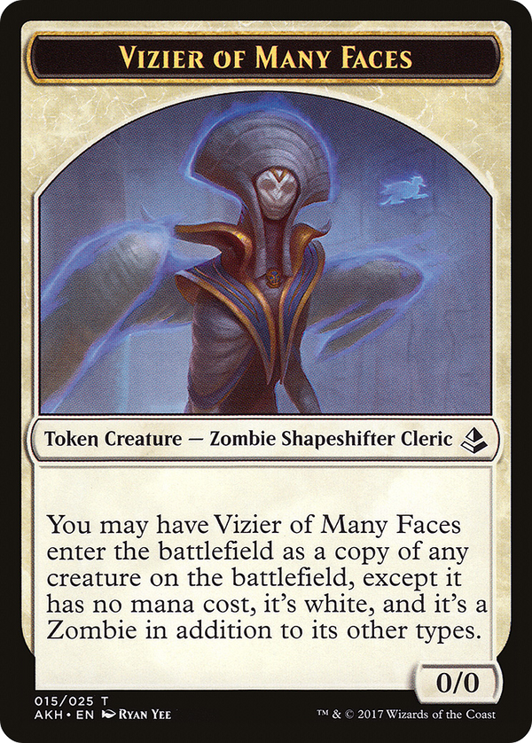 Vizier of Many Faces Token (AKH-015) - Amonkhet Tokens
