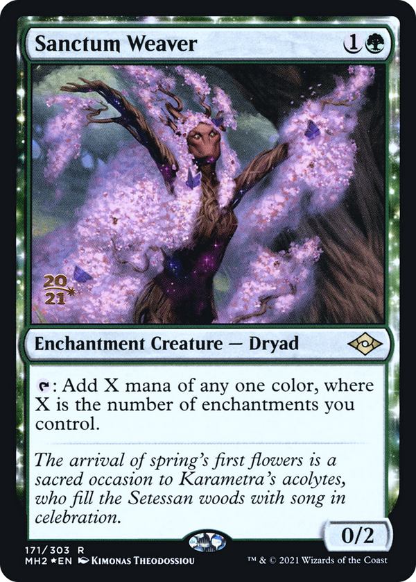Sanctum Weaver (PRE-171) - Modern Horizons 2 Promos: (enchantment) Foil