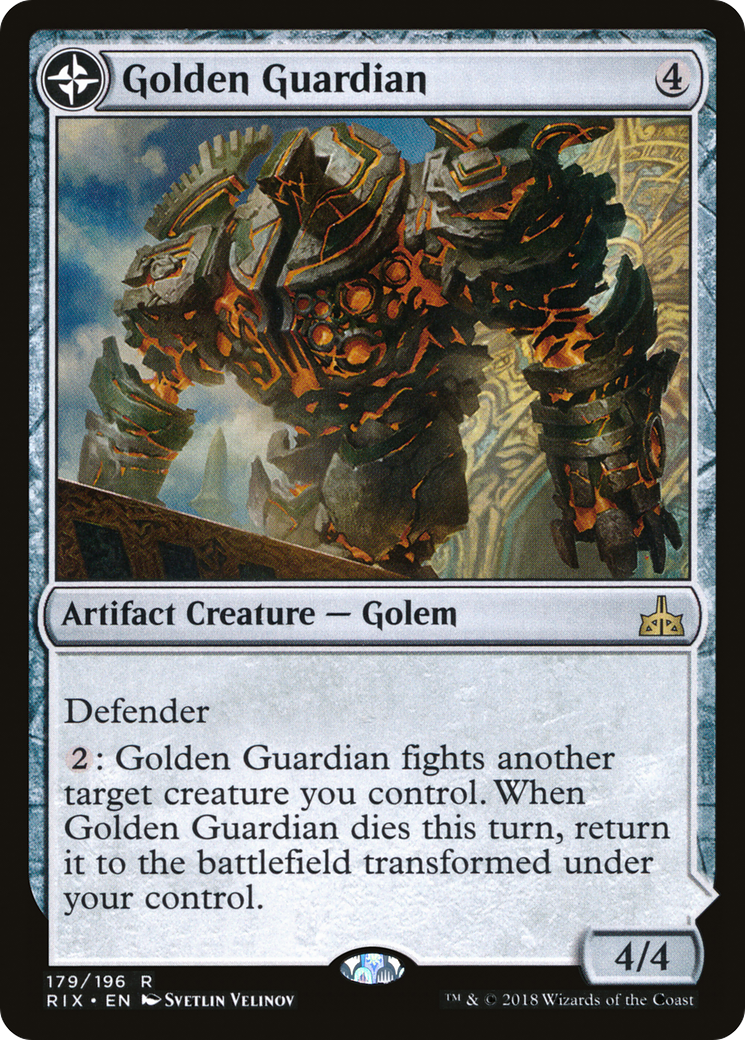 Golden Guardian (RIX-179) - Rivals of Ixalan: (compasslanddfc)