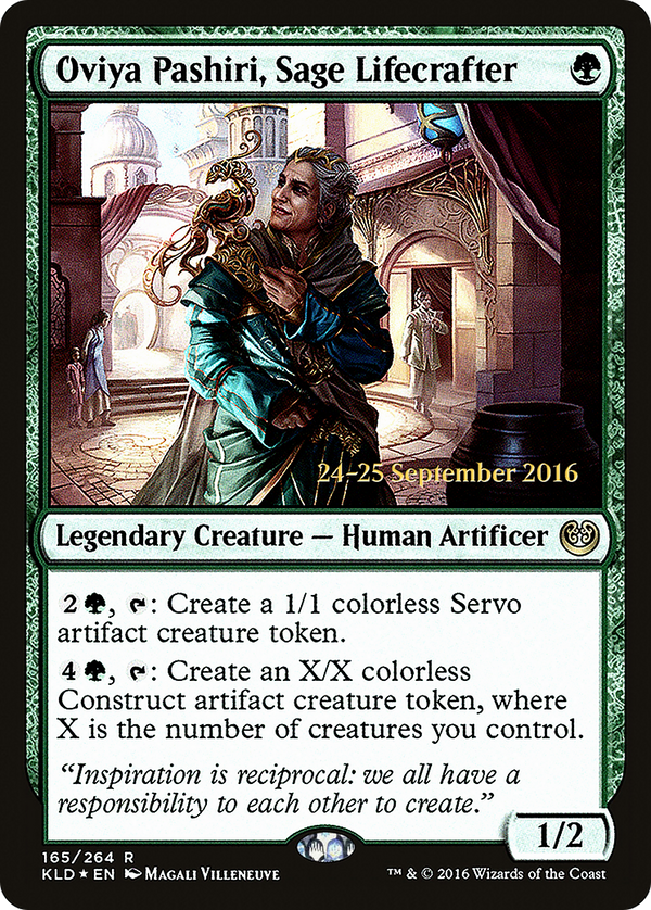 Oviya Pashiri, Sage Lifecrafter (PRE-165) - Kaladesh Promos Foil