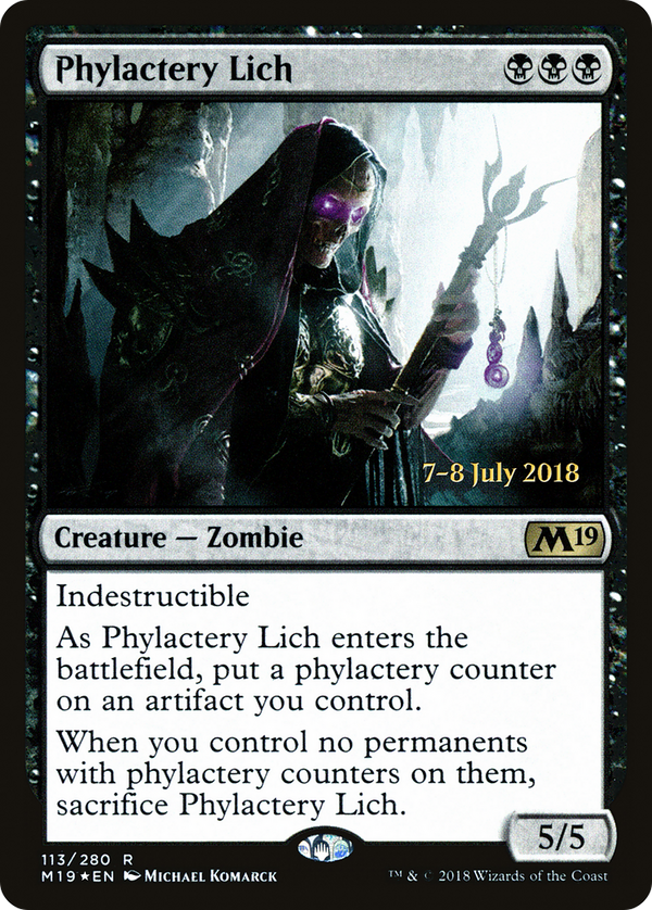 Phylactery Lich (PRE-113) - Core Set 2019 Promos Foil