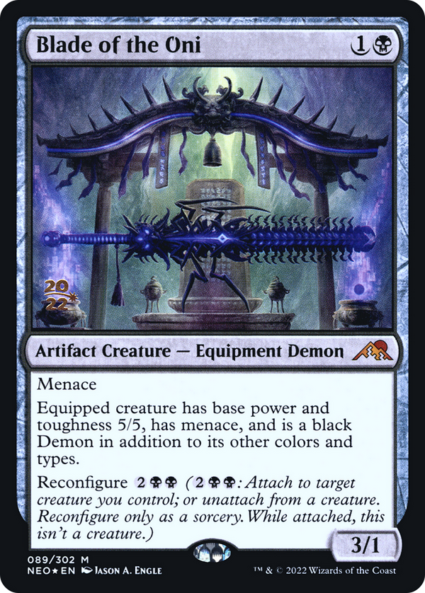 Blade of the Oni (PRE-089) - Kamigawa: Neon Dynasty Promos Foil