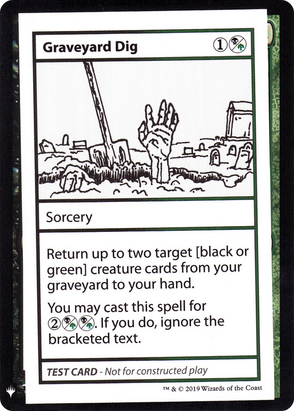 Graveyard Dig (CMB1-) - Mystery Booster Playtest Cards 2019
