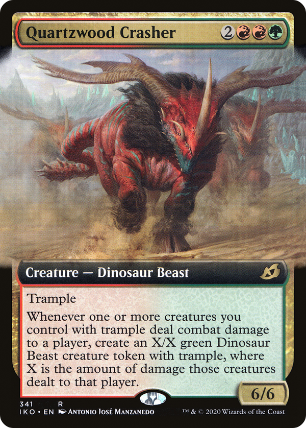 Quartzwood Crasher (Extended Art) (IKO-341) - Ikoria: Lair of Behemoths: (Extended Art) Foil