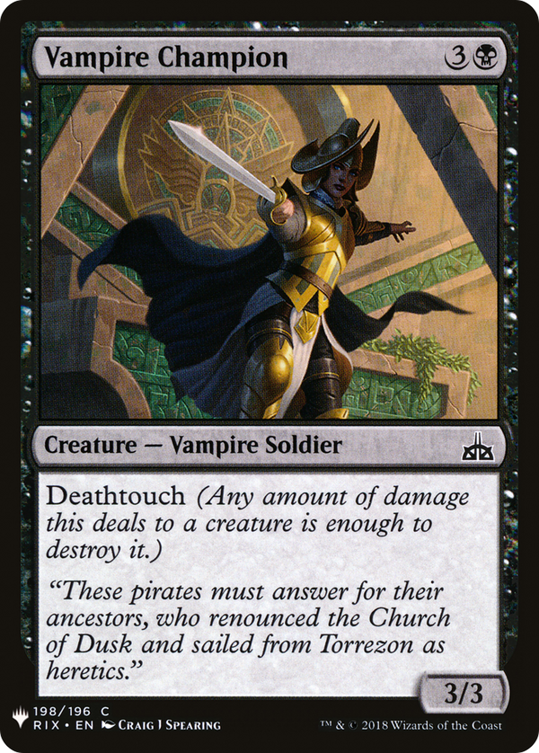 Vampire Champion (LIST-198) - The List
