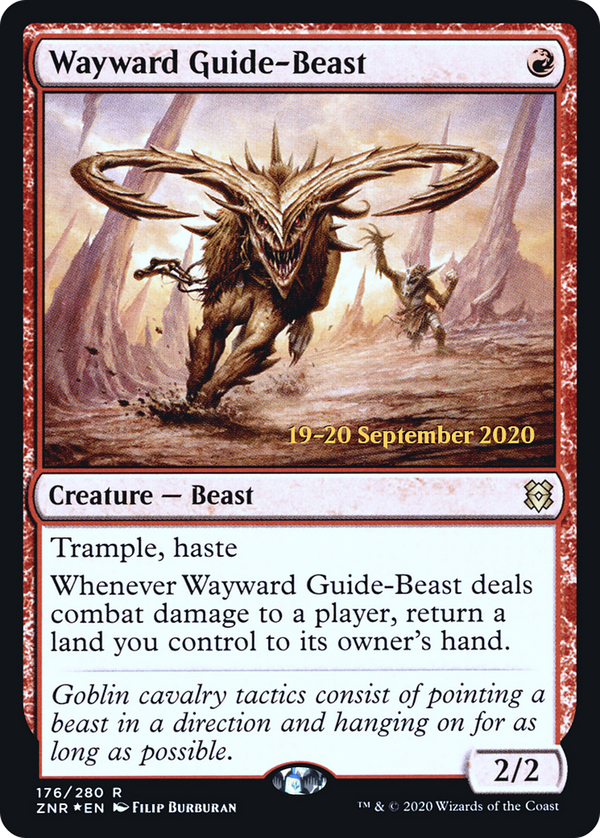 Wayward Guide-Beast (PRE-176) - Zendikar Rising Promos Foil