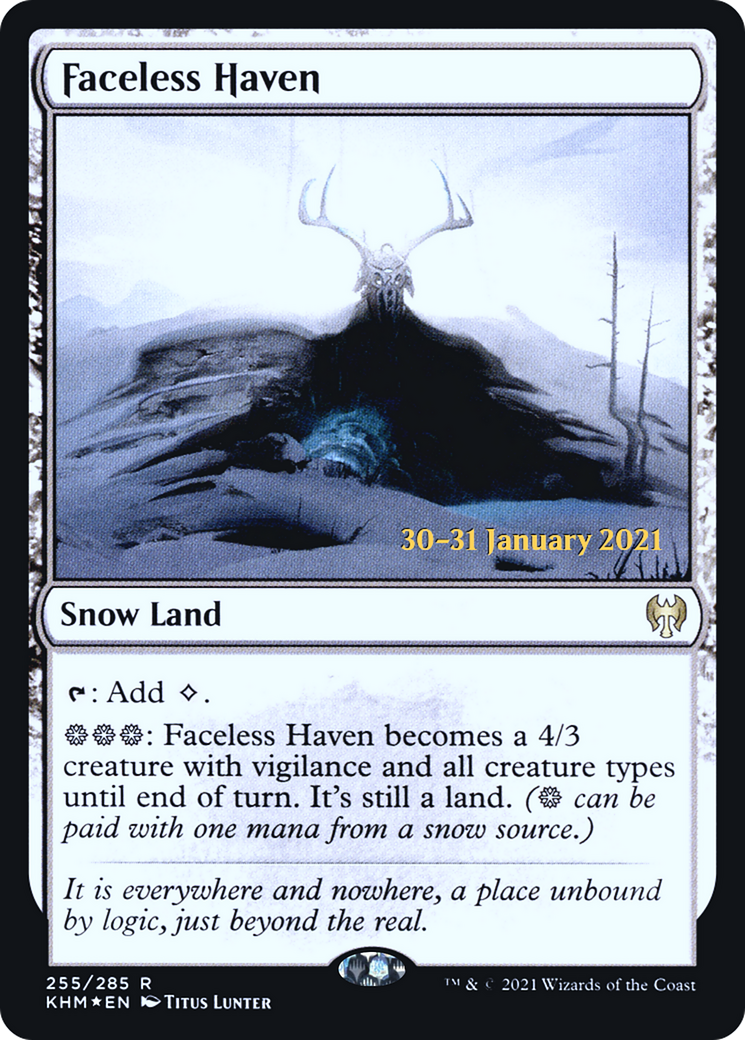 Faceless Haven (PRE-255) - Kaldheim Promos: (snow) Foil