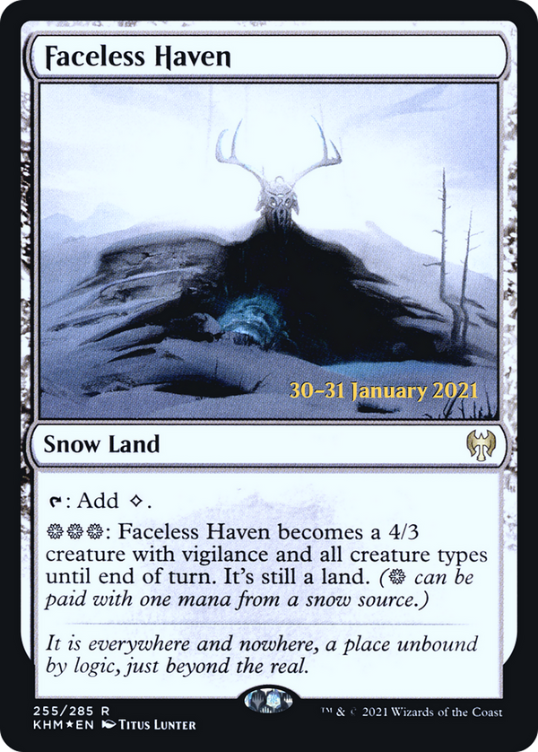 Faceless Haven (PRE-255) - Kaldheim Promos: (snow) Foil