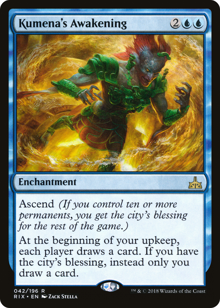 Kumena's Awakening (RIX-042) - Rivals of Ixalan Foil
